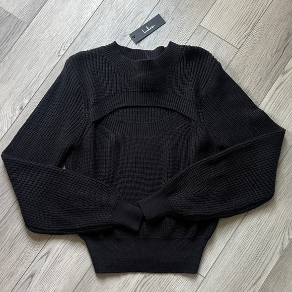 Lulus Sweaters - Lulu's Elegant Black Ribbed Sweater